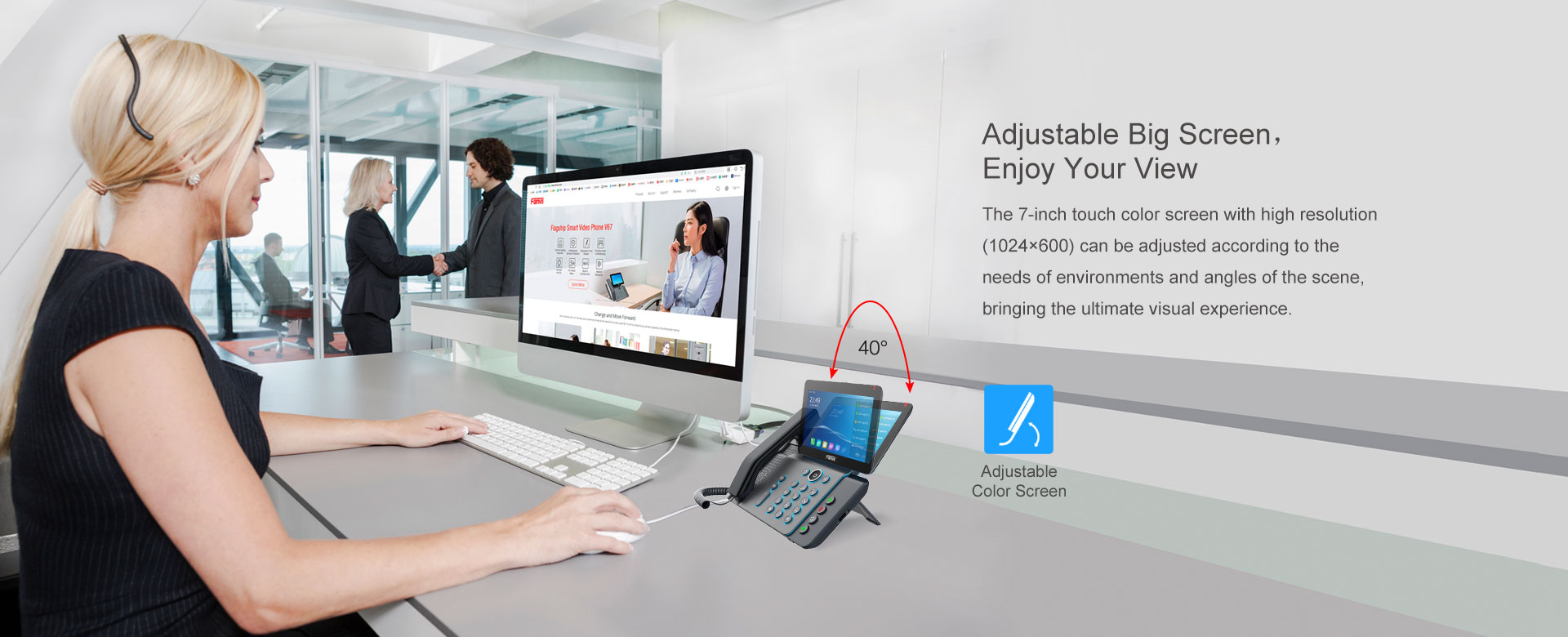 Fanvil V67 Webslider2-Adjustable screen