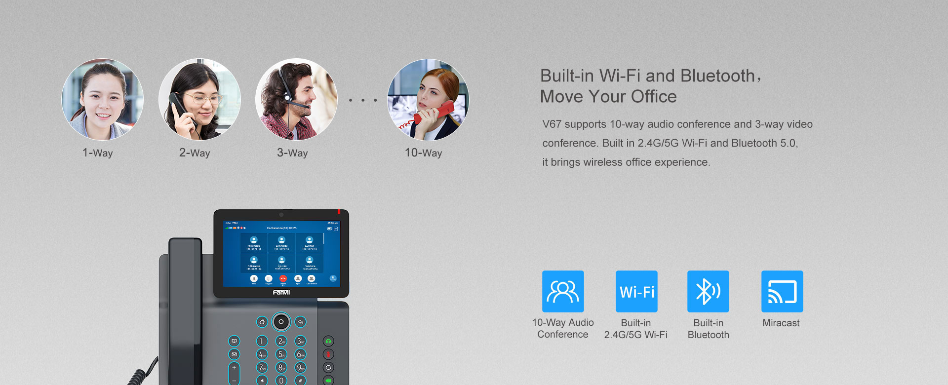 Fanvil V67 Webslider6-WiFiandBT